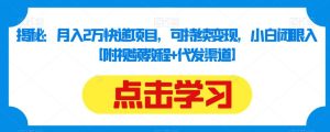 揭秘：月入2万快递项目，可持续变现，小白闭眼入【附视频教程+代发渠道】-星启会