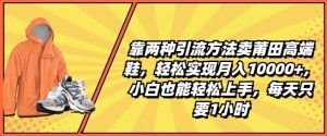 靠两种引流方法卖莆田高端鞋，轻松实现月入1W+，小白也能轻松上手，每天只要1小时【揭秘】-星启会
