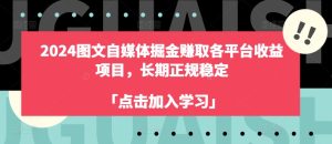2024图文自媒体掘金赚取各平台收益项目，长期正规稳定-星启会