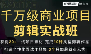 新片场学院千万级商业项目剪辑实战班，做剪辑不在业余（教程+素材）-星启会