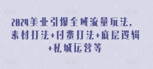 2024美业引爆全域流量玩法，素材打法 付费打法 底层逻辑 私城运营等-星启会