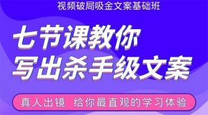 张根视频破局吸金文案班：节节课教你写出杀手级文案(附67页文案训练手册)-星启会
