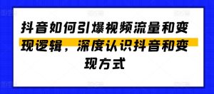 抖音如何引爆视频流量和变现逻辑，深度认识抖音和变现方式-星启会