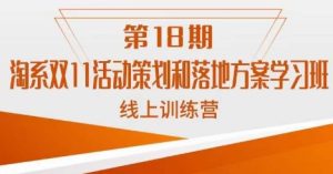 南掌柜·淘系双11活动策划和落地方案线上课18期-星启会