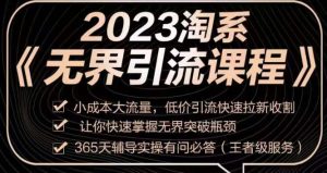 2023淘系无界引流实操课程，​小成本大流量，低价引流快速拉新收割，让你快速掌握无界突破瓶颈-星启会
