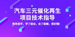 汽车三元催化再生项目技术指导，简单易学，学了就会，会了能赚，很好赚！-星启会