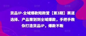 货品IP全域爆款陪跑营【第3期】赛道选择、产品策划到全域爆款，手把手教你打造货品IP，爆款不断-星启会