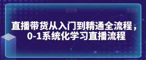 直播带货从入门到精通全流程，0-1系统化学习直播流程-星启会