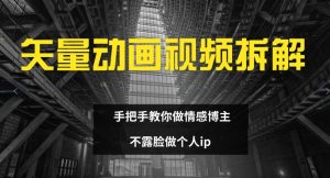 矢量动画视频全拆解 手把手教你做情感博主 不露脸做个人ip【揭秘】-星启会