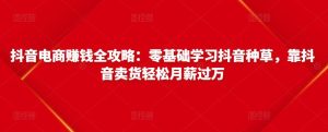 抖音电商赚钱全攻略：零基础学习抖音种草，靠抖音卖货轻松月薪过万-星启会
