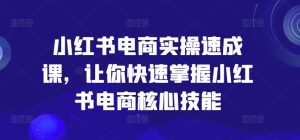 小红书电商实操速成课，让你快速掌握小红书电商核心技能-星启会