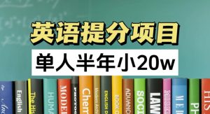 英语提分项目，100%正规项目，单人半年小 20w-星启会