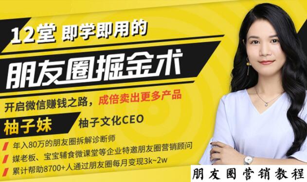 图片[1]-【营销必学】12堂学之即用的朋友圈掘金术：开启你的副业赚钱之路-星启会