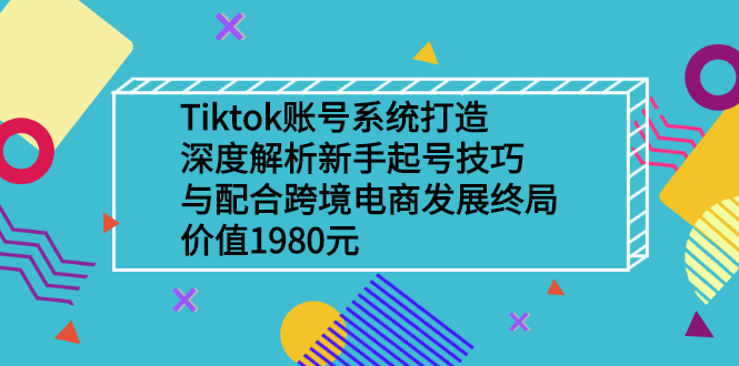 图片[1]-Tiktok账号系统打造，深度解析新手起号技巧与跨境电商发展终局价值1980元-星启会