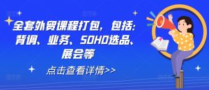 全套外贸课程打包，包括：背调、业务、SOHO选品、展会等-星启会
