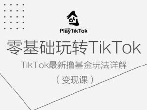 零基础玩转TiKToK变现课，TikTok最新撸基金玩法详解-星启会