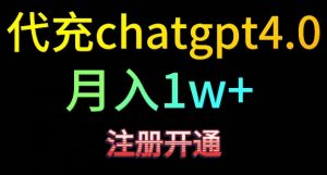 代充chatgpt4，日入500+，精准引流，暴力变现【揭秘】-星启会