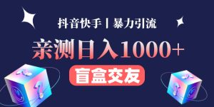 亲测日收益1000+的交友盲盒副业丨有手就行的抖音快手暴力引流-星启会