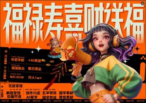 AI狂撸中老年赛道，福禄寿喜财送财送福，每日轻松十分钟，月入1W+， 抓紧冲-星启会