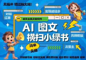 AI搞定小绿书长尾管道收益，简单复制黏贴图文赛道，爆款选题，秒生3000+图文 –-星启会