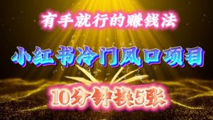 每天 10 分钟，小红书冷门风口项目开启，有手就行的搬运赚钱法，小白日入500 +【揭秘】 –-星启会