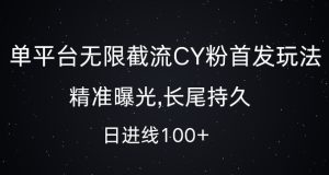 单平台无限截流创业粉首发玩法，精准曝光，长尾持久，日引流100+【揭秘】 –-星启会