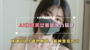 AI美女新玩法，超大流量+快速引流+速热账号 –-星启会