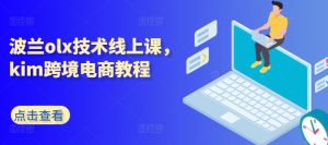 波兰olx技术线上课，kim跨境电商教程-星启会